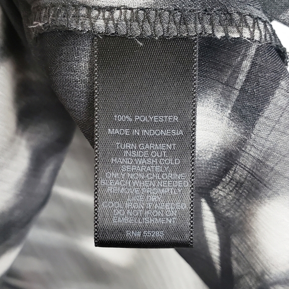 Express sheer tie dye sequin V neck blouse - Picture 6 of 6